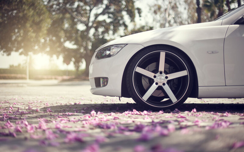 White Car on Pavement