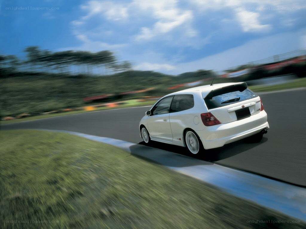 white car on racetrack