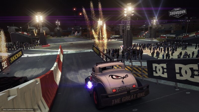 White Car on Racetrack — Black