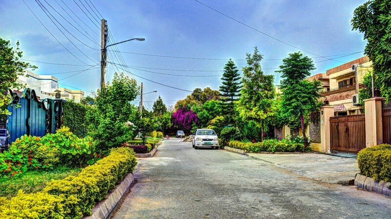 White Car on Residential Street