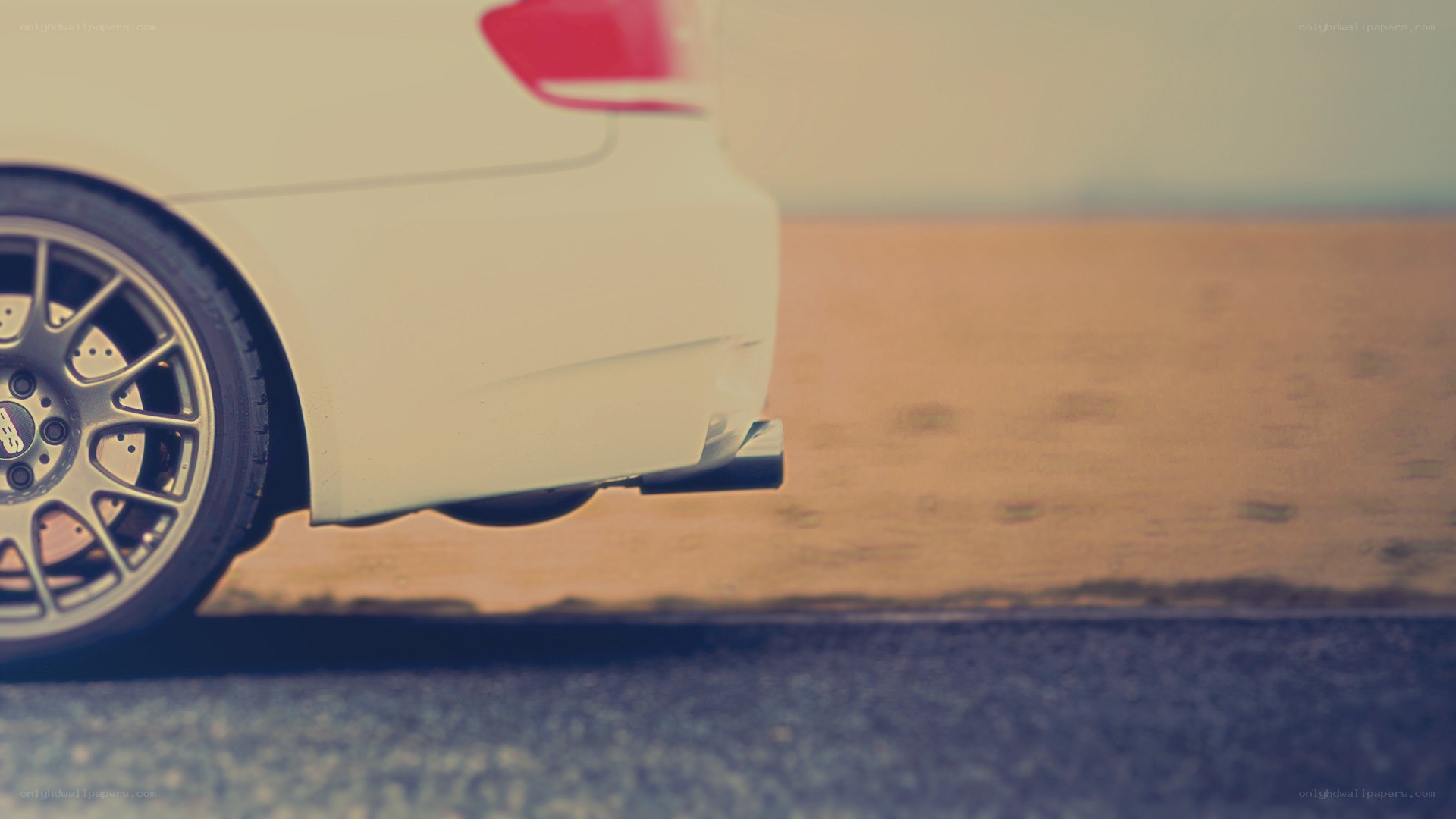 white car on road