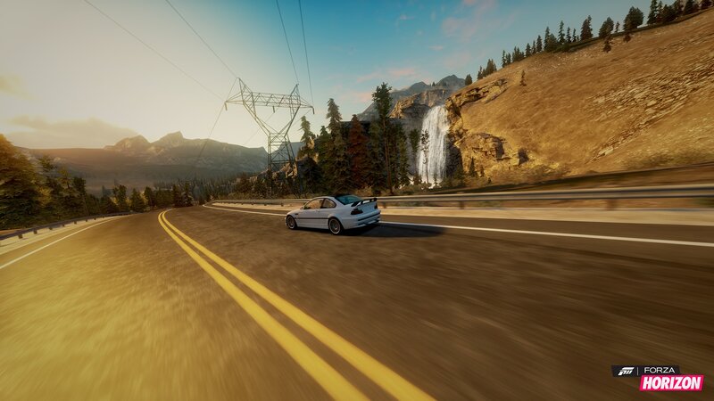 White Car on Road — Brown