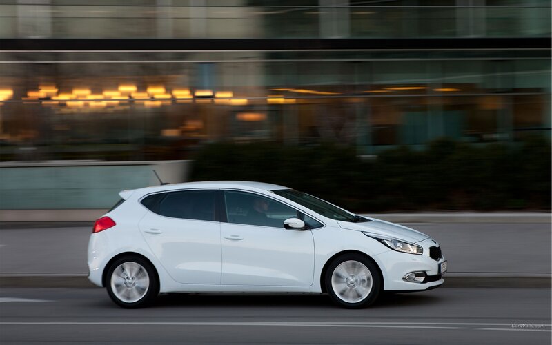 White Car on Road — Dynamic, Sunset, Photograph, Building
