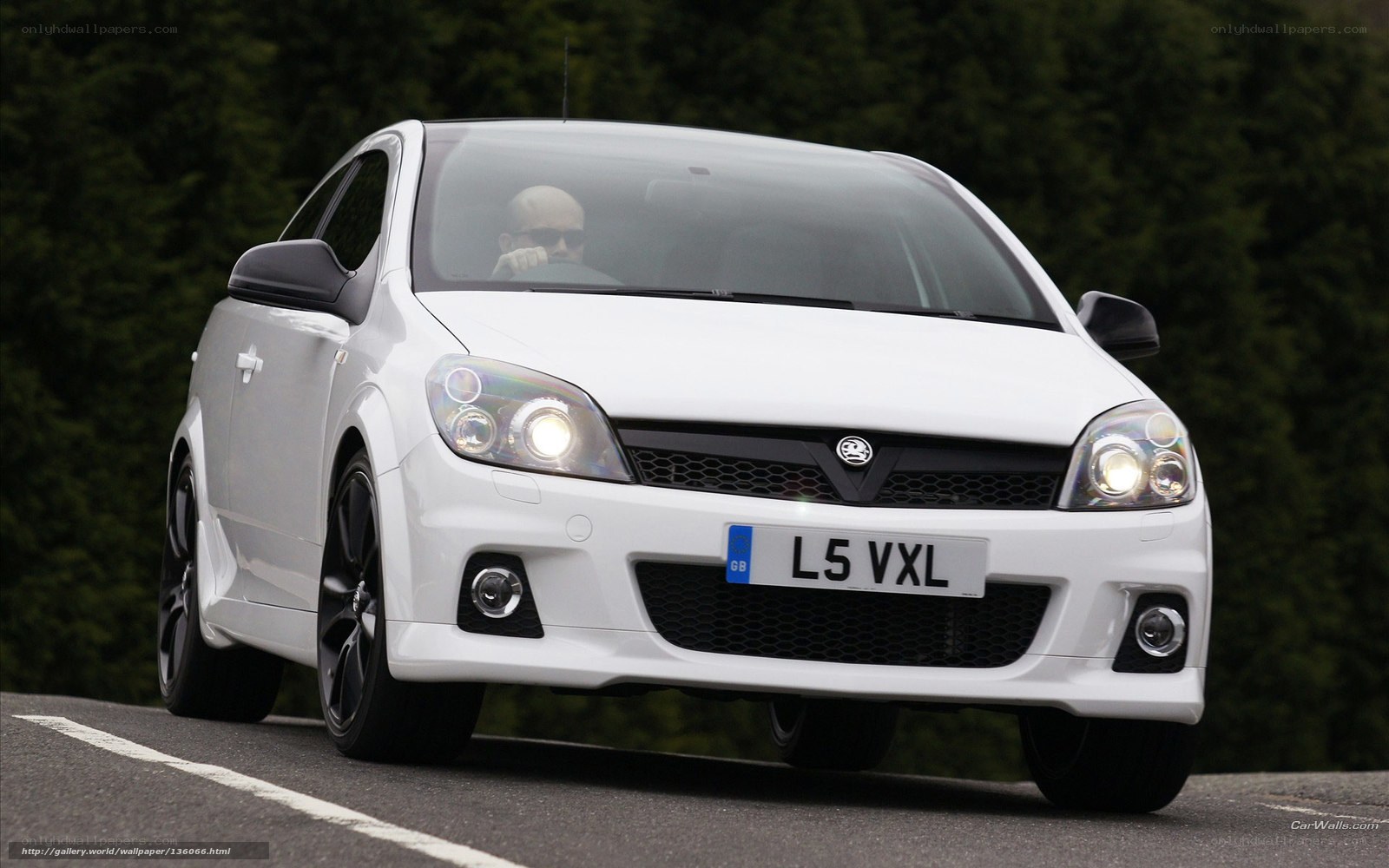white car on road