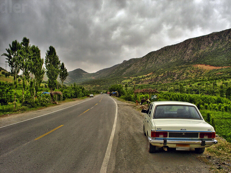 White Car on Roadside