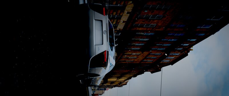 White Car on Street — Black, Dramatic, Night