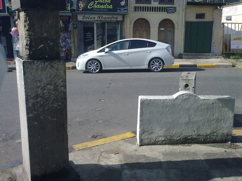 White Car on Street — Gray, Neutral
