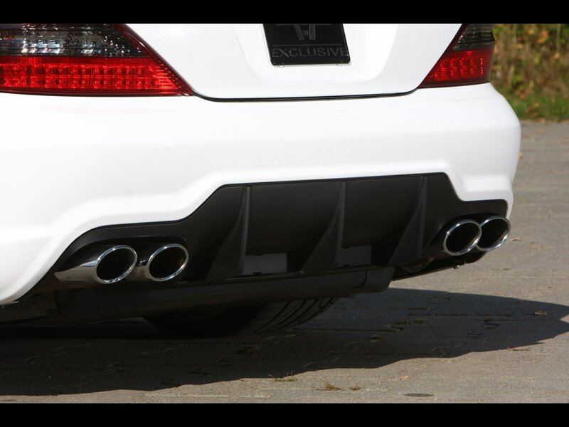 white car rear exhaust