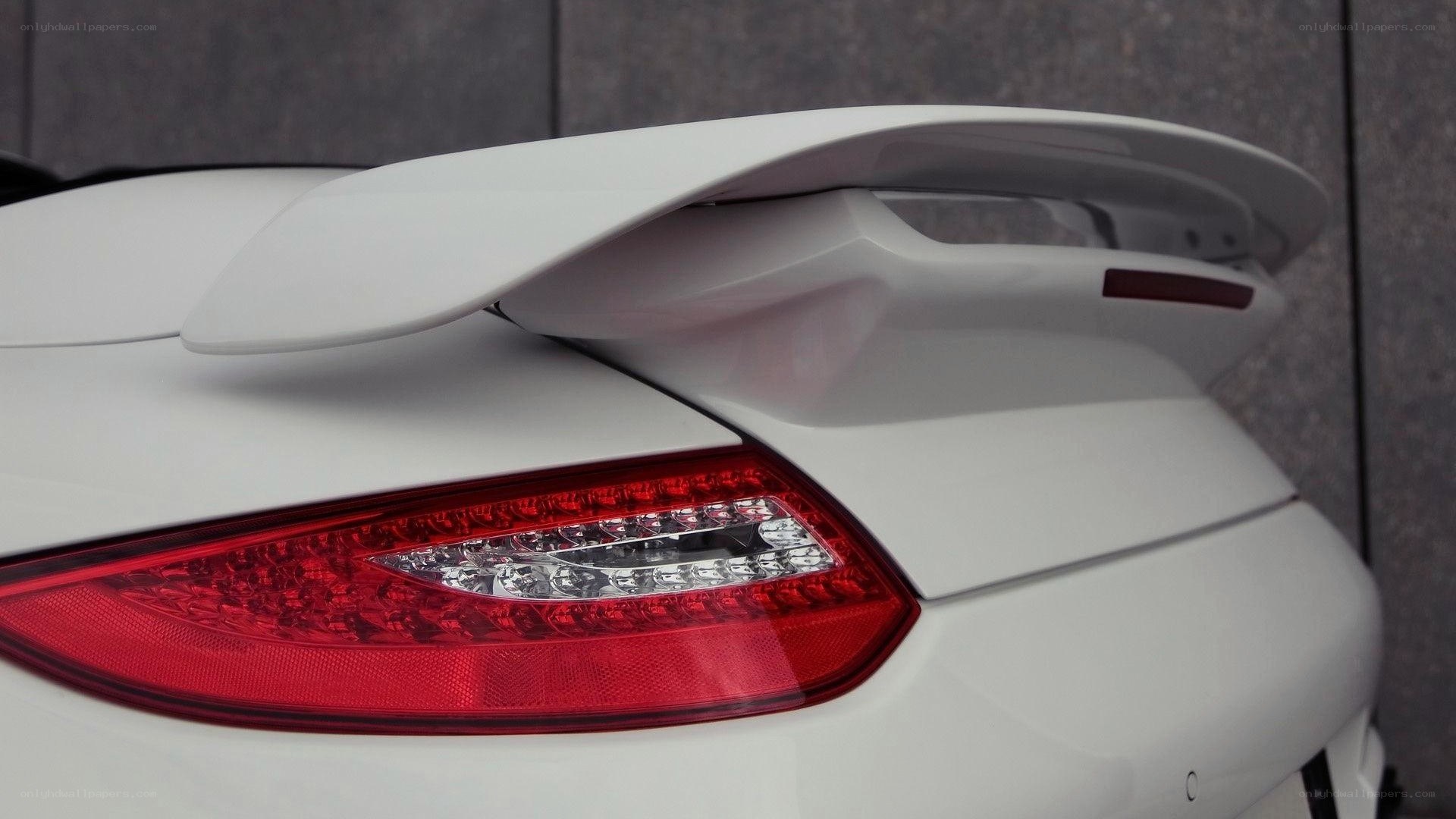 white car rear spoiler