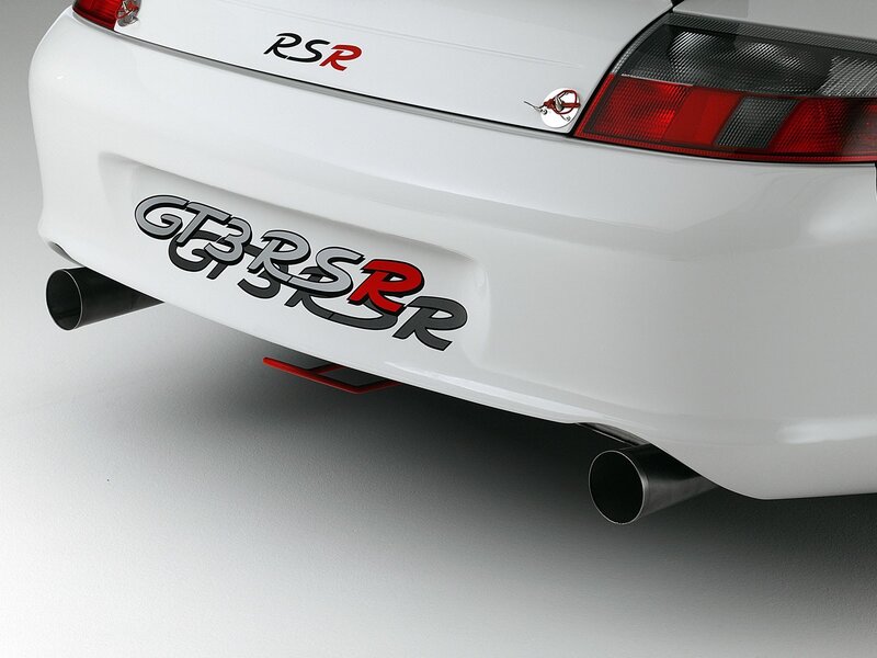 white car rear with GT3 RSR