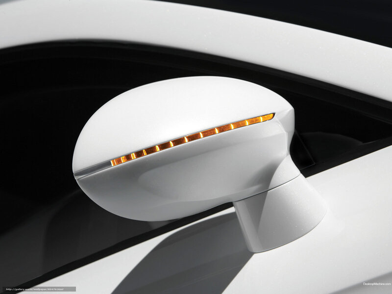 white car side mirror