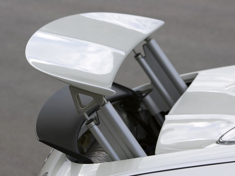 white car spoiler close-up