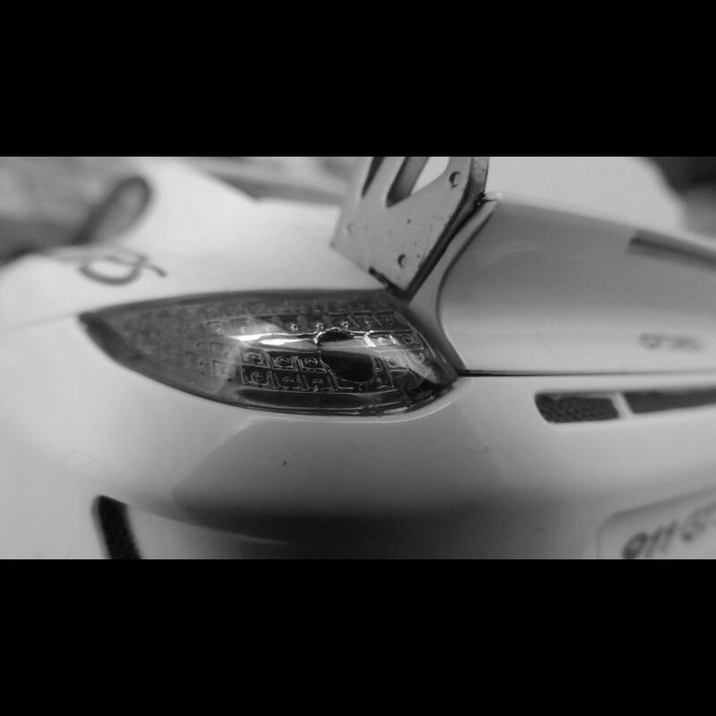White Car Taillight — Black