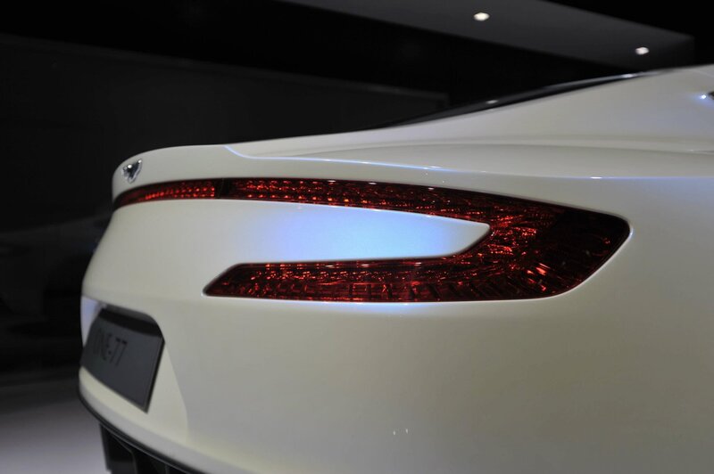white car taillight close-up