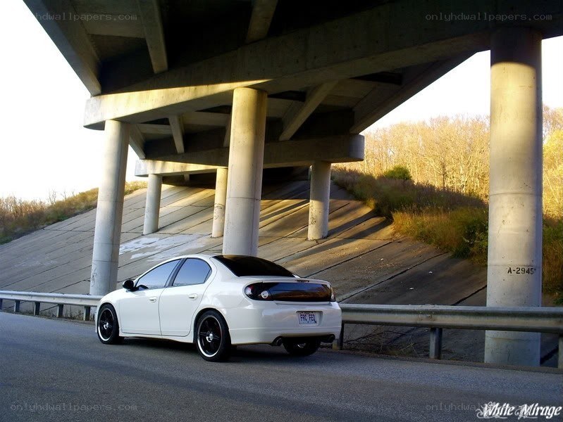 white car under highway overpass