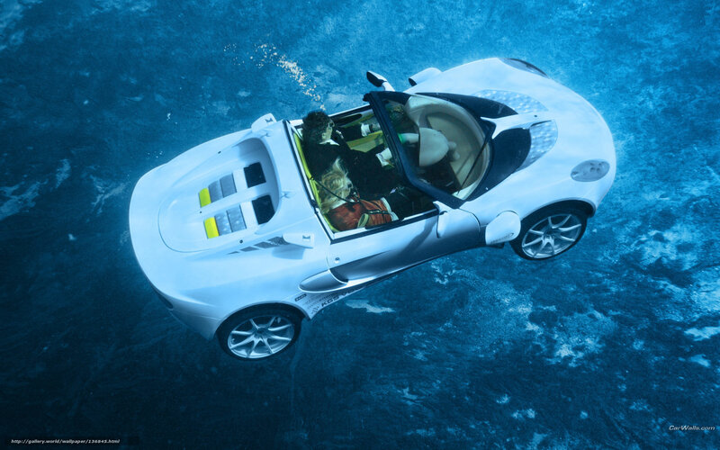 White Car Underwater