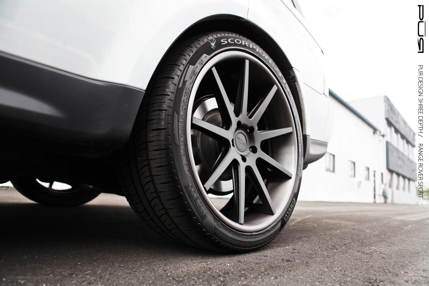 white car wheel close-up
