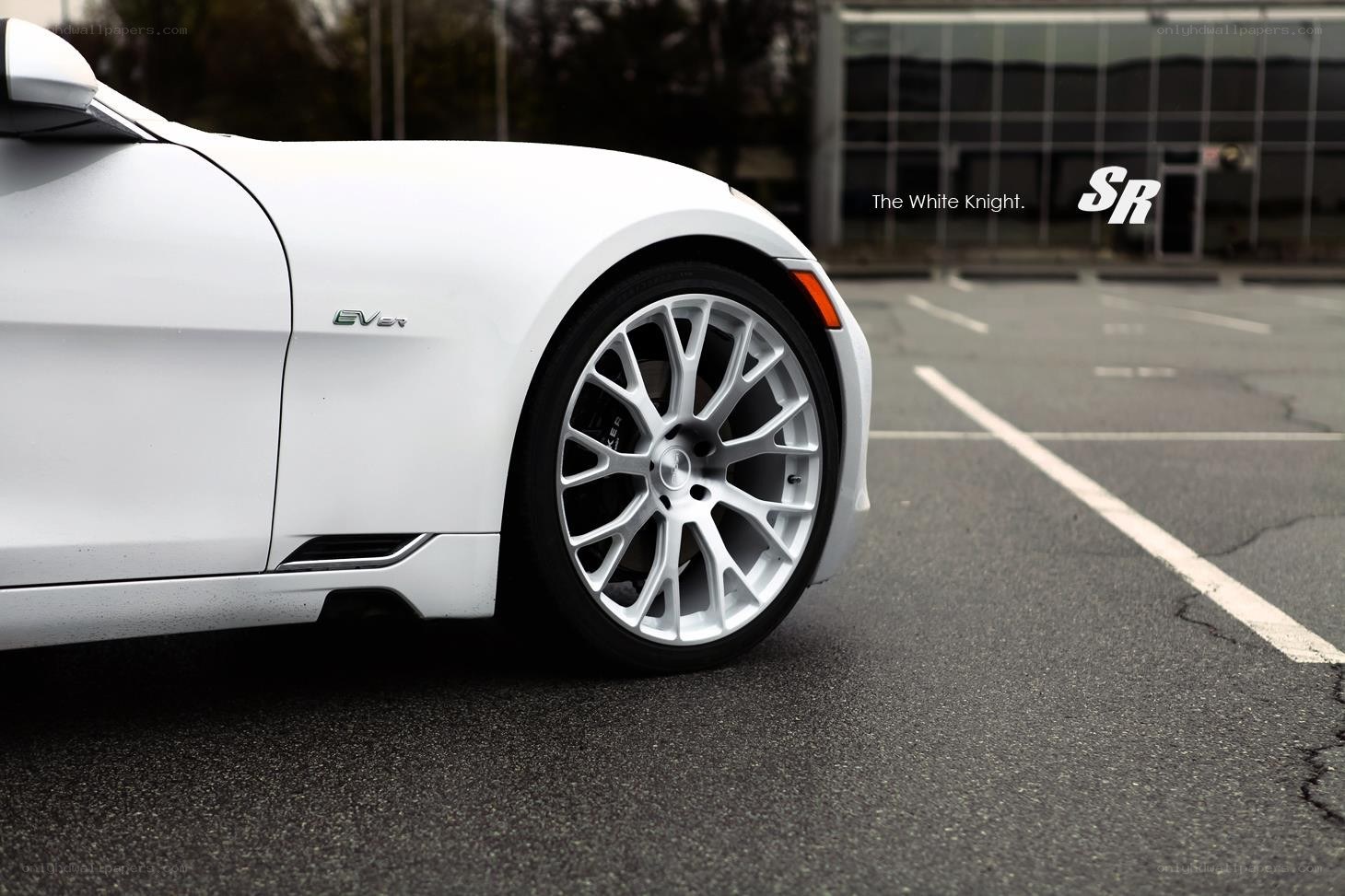 white car wheel close-up