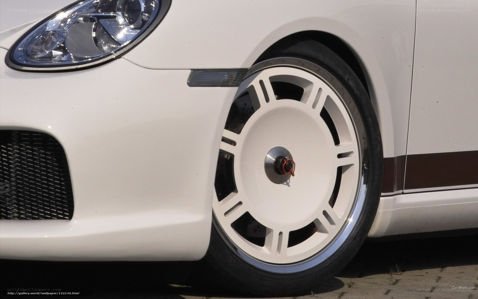 white car wheel close-up