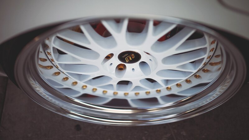 White Car Wheel — Detailed