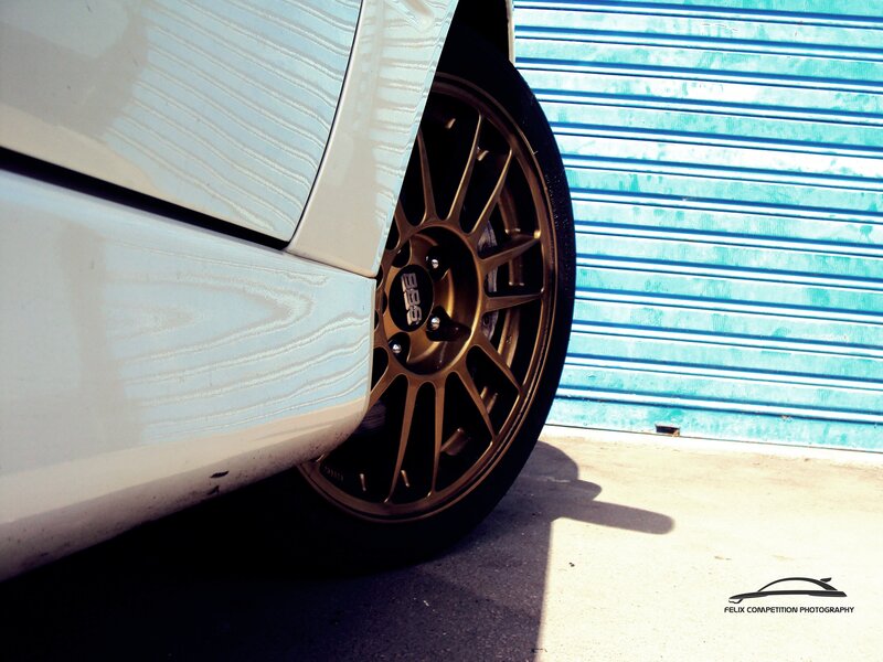 White Car Wheel — Dramatic, Afternoon, Photograph, Car Body