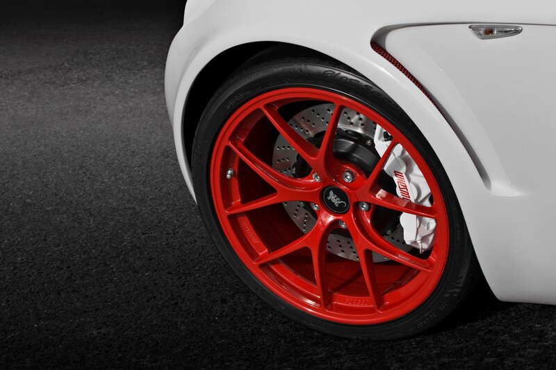 White Car Wheel — Dramatic, Photograph, Tire, Brake Disc