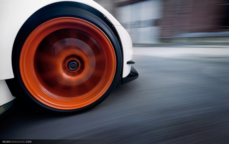 White Car Wheel — Dynamic, Photograph, Car Body