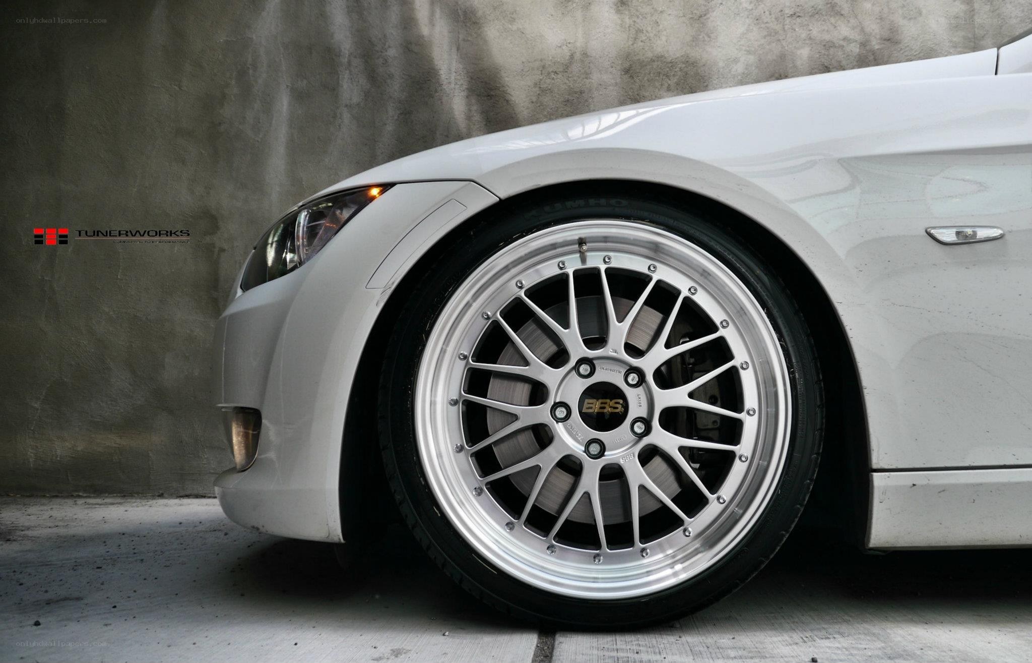 white car with BBS wheels