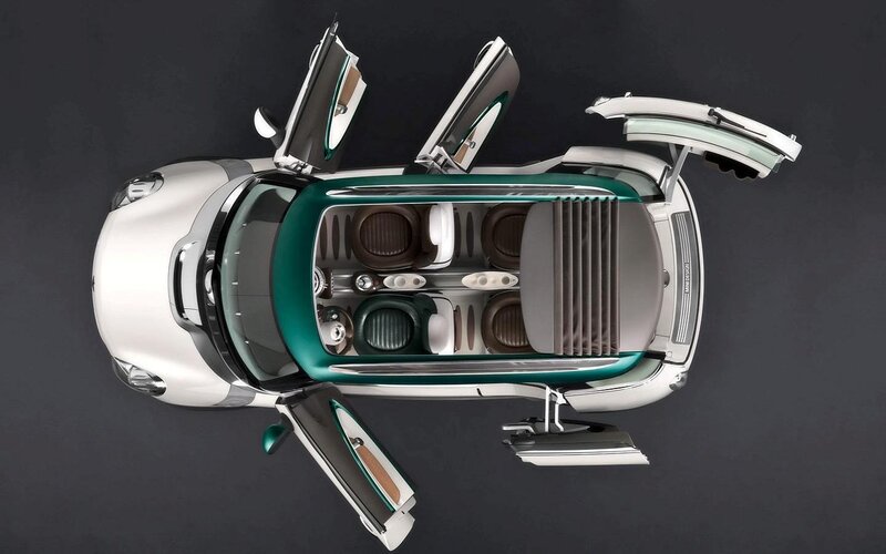 White Car with Open Doors