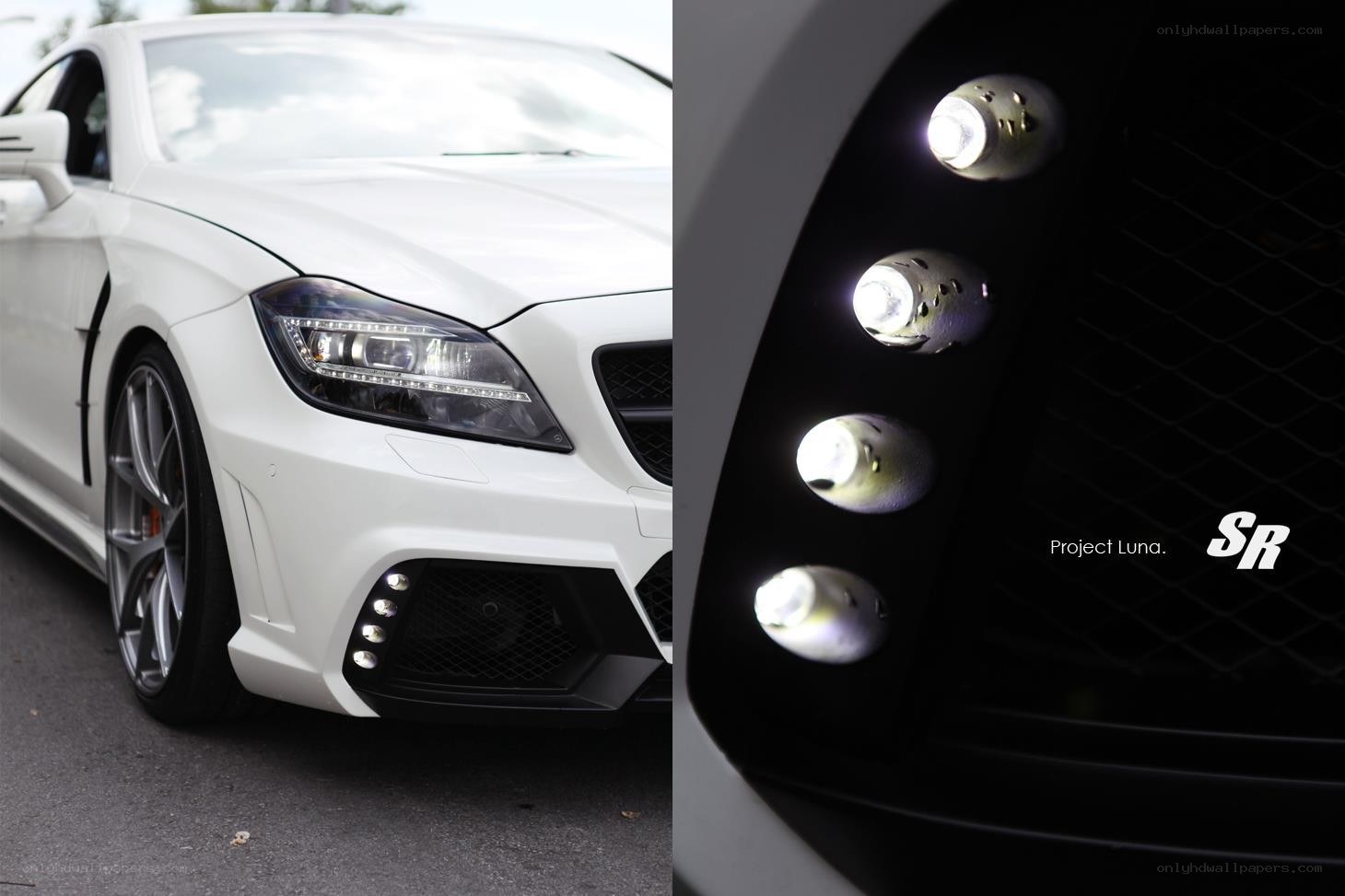 White car with Project Luna lights