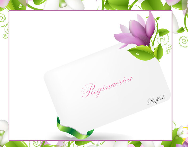 White Card with Flowers