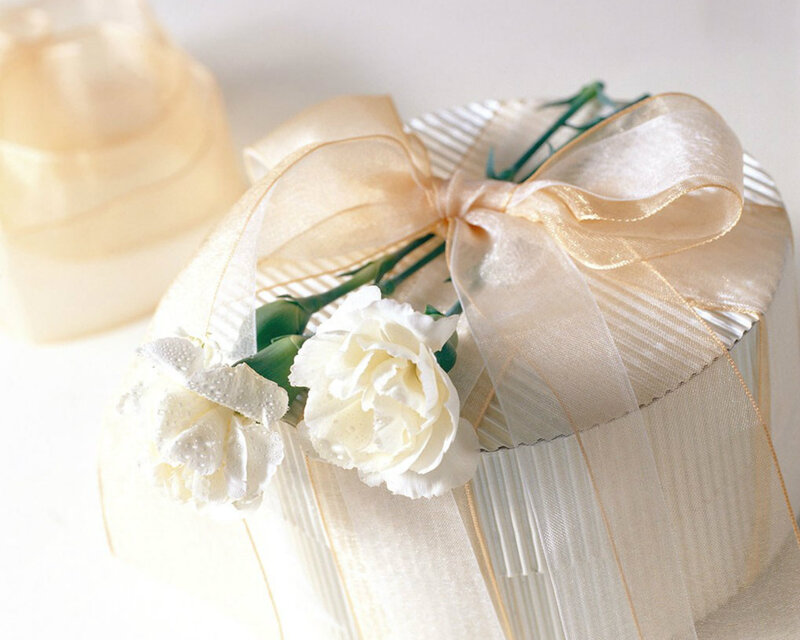 White Carnations in Box