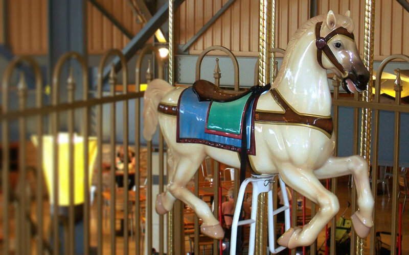 White Carousel Horse — Calm