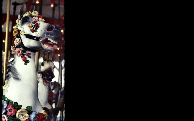 White Carousel Horse — Nostalgic