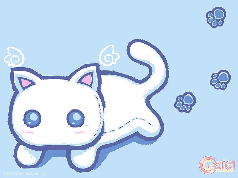 White Cartoon Cat