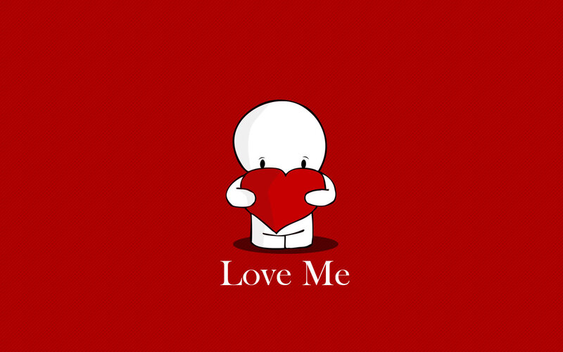 White Cartoon Character — Red, Romantic