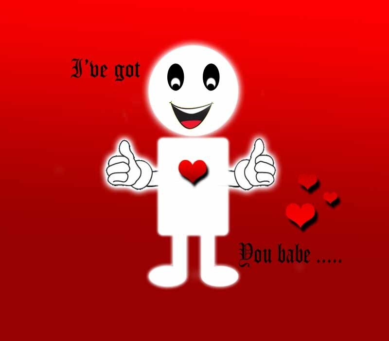 White Cartoon Character — Red