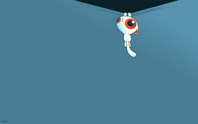 White Cartoon Creature — Calm