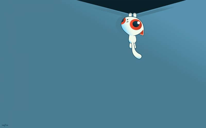 White Cartoon Creature — Digital Art