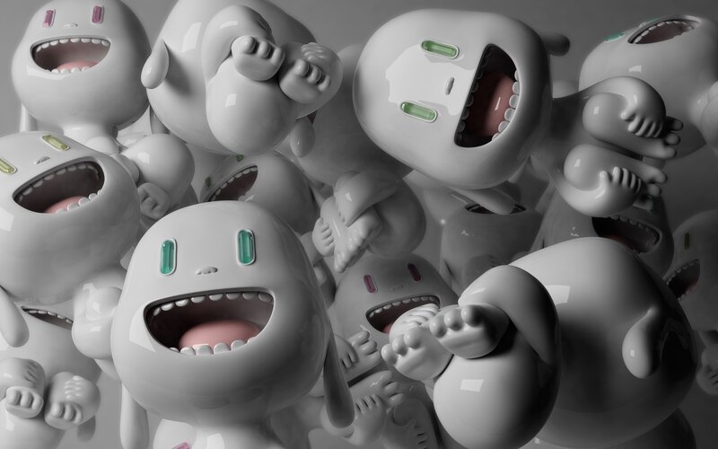 White Cartoon Creatures