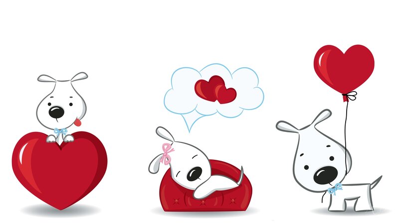 White Cartoon Dogs
