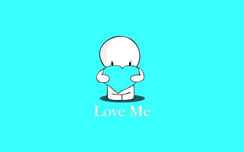 White Cartoon Figure — Cyan