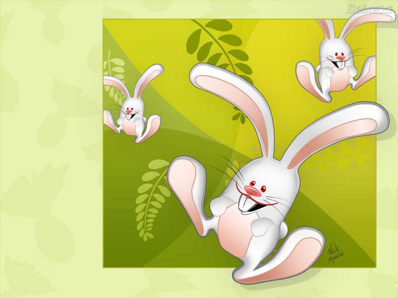 White Cartoon Rabbits