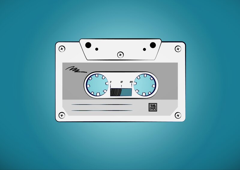 White Cassette Tape