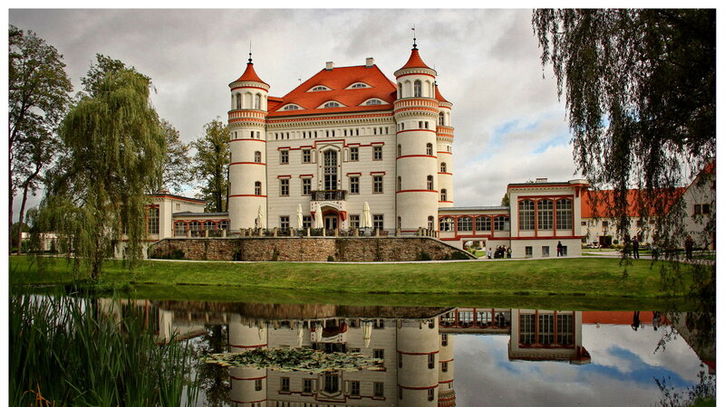 White Castle with Red Roof — Serene, Afternoon