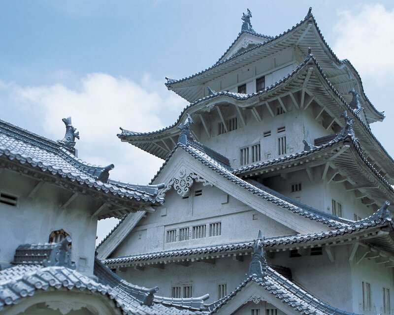 white castle with tiled roof