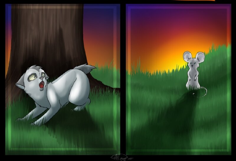 White Cat and Mouse