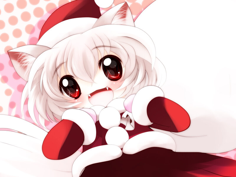 White Cat-eared Girl — Playful