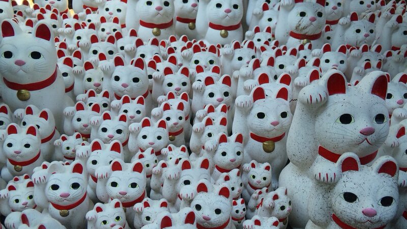 White Cat Figurines
