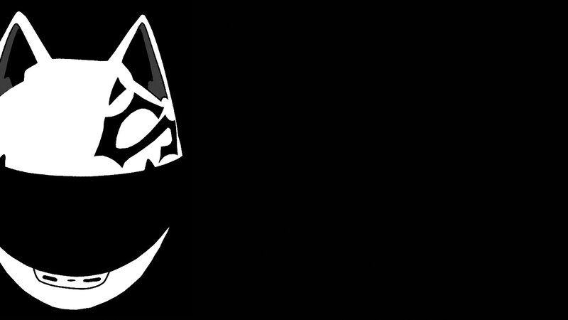white cat helmet logo